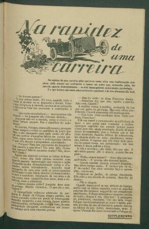 Na rapidez de uma carreira