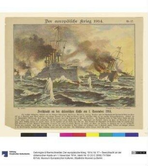 Der europäische Krieg. 1914. Nr. 17 – Seeschlacht an der chilenischen Küste am 1. November 1914.