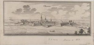 Ansicht von Hesdin (Frankreich), Kupferstich, 1659 : Hesdin. - [Frankfurt] : [Caspar Merian] , [1659]. - 1 Kunstbl. : Kupferstich ; 30 x 12 cm