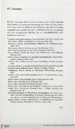 IV: Literatur
