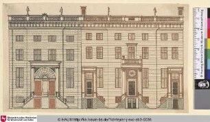 [Fassade eines Amsterdamer Grachtenhaus, Keizersgracht 738-730; Grachtenpand]