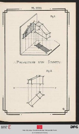 Pl. XXXII [Projections d’un Sommier]