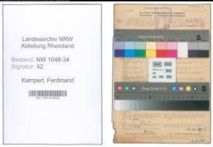 Entnazifizierung Ferdinand Kampert , geb. 06.10.1893 (Stadtinspektor)