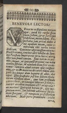 Benevole Lector!