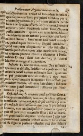 65-69, Instabis 2. Si creatura tantum Deo restituit, quantum ...