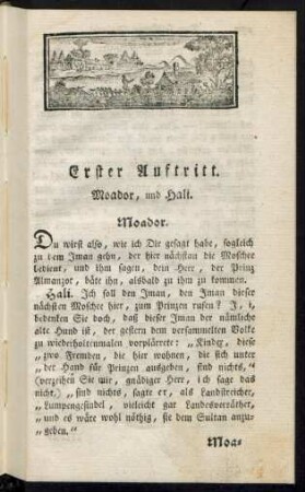 Erster Auftritt. - Sechszehnter Auftritt.