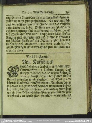 Das LI. Capitel. Von Kürschnern