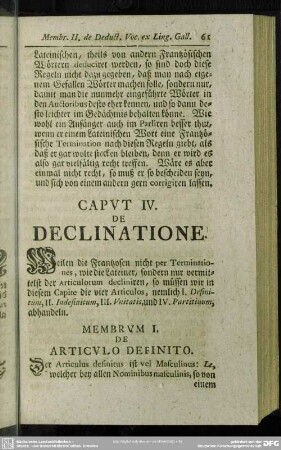 Caput IV. De Declinatione