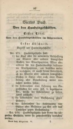 Viertes Buch. Von den Handelsgeschäften