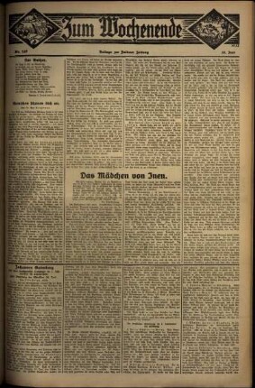 Dritte Ausgabe vom Sonntag, den 22. Juni 1930.