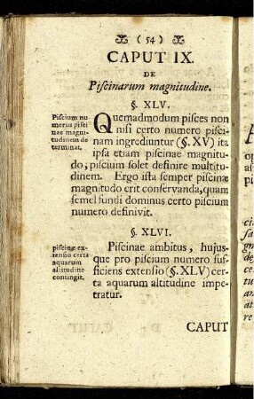 Caput IX. De Piscinarum magnitudine.