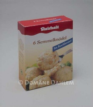 Verpackung der "Reichelt" Eigenmarke - "6 Semmelknödel im Kochbeutel"