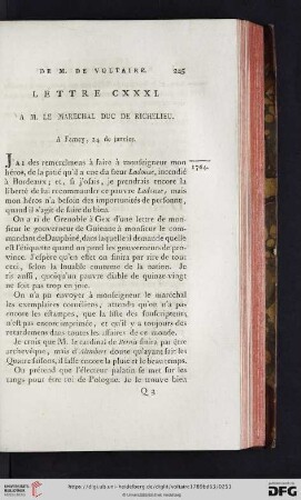 (Lettre CXXXI - CXL)