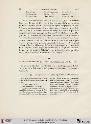 VI. Partie du manuscrit latin 6190 de la Bibliothèque Nationale (fol. 53 - 57)