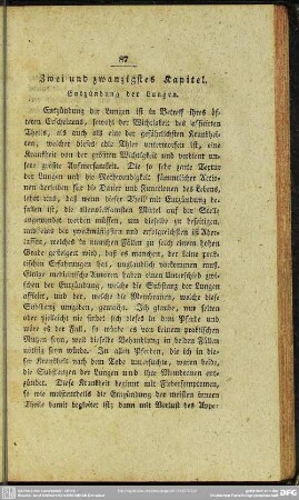 Zwei und zwanzigstes Kapitel. Entzündungen der Lungen