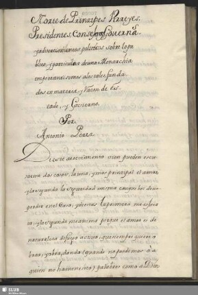 Bl.7-99. Perez, Antonio: Norte de Prinzipes Virreyes Presidentes ...