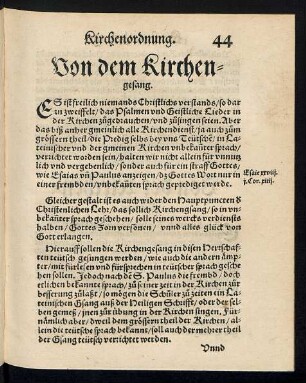 Von dem Kirchengesang.