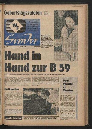 Betriebszeitung 'WF-Sender', Nr.34/1964 (27. August 1964)