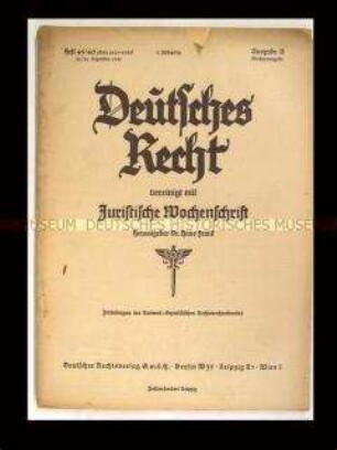 Fachzeitschrift des NS-Rechtswahrerbundes u.a. zum Kriegsrecht