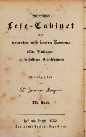 Lydie, oder eine Frau, die ihre Liebhaber wechselt, 1