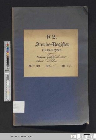 Sterberegister Güldendorf 1923