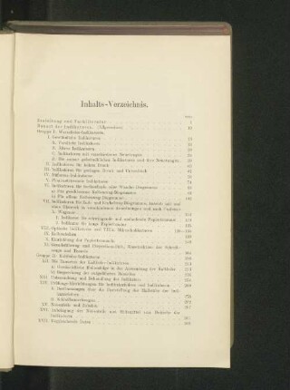Inhalts-Verzeichnis.