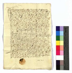 1445 Dez. 4 ( Sa, St. Barbara) Hans Reymann, gefangengesetzt von Jost von Venningen, Komtur zu Mergentheim, und seine Ehefrau Margreth schwören Urfehde. Sr.: Junker Rüdiger Stüzel von Mergentheim Ausf. Pap. - 1 Pap.-Sg. abg. - Rv.: Hannßen Reymans, eins wingartmans, verschreybung