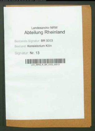 Conduitenlisten der evangelischen Superintendenten und evangelischen und katholischen Schulinspektoren