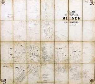 N° VI; Charte von der Dorffeldmark Belsch, D.A. Luebtheen