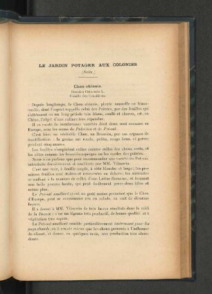 Le jardin potager aux colonies