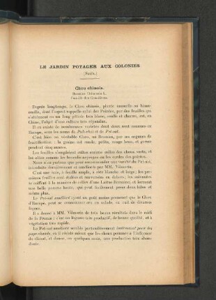 Le jardin potager aux colonies