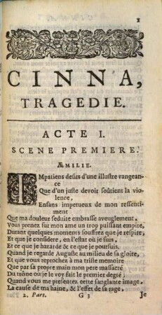 Cinna : Tragédie