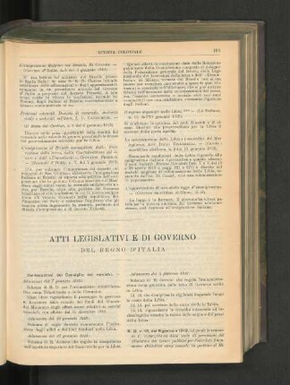 Atti Legislativi E Di Governo.