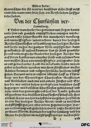 Von der Churfürsten versammlung