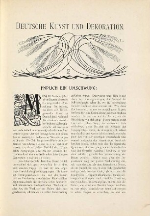 Deutsche Kunst und Dekoration : illustrierte Monatshefte für moderne Malerei, Plastik, Architektur, Wohnungskunst und künstlerisches Frauen-Arbeiten. 1. 1897/98, Okt. - März