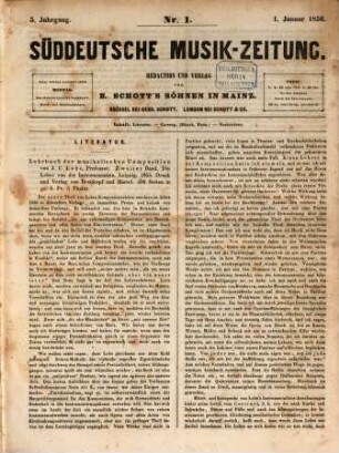 Süddeutsche Musik-Zeitung. 5. 1856