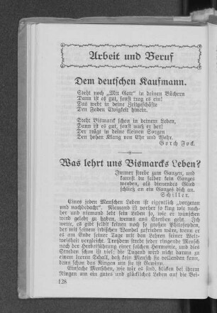 Was lehrt uns Bismarcks Leben?