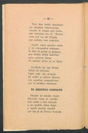 El segundo combate