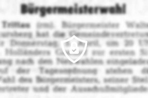 Bürgermeisterwahl