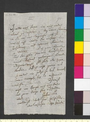Brief von Kalb, Charlotte Sophie Juliane von an Goethe, Johann Wolfgang von