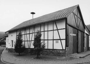 Lokschuppen der ehemaligen Kleinbahn (Lokschuppen); Biebergemünd, Bahnhofstraße 50