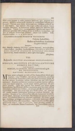 VIII. Responsio Inclutae Academiae Ingolstadiensis