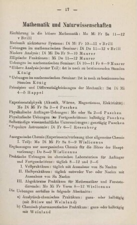 17-19, Mathematik und Naturwissenschaften