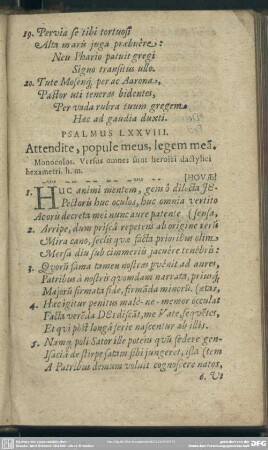 Psalmus LXXVIII. Attendite, popule meus, legem meã