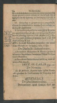 Cap. II. De Nomine.