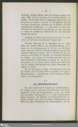 § 9. Der Schifffahrtsbetrieb