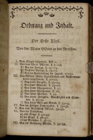 Ordnung und Inhalt.