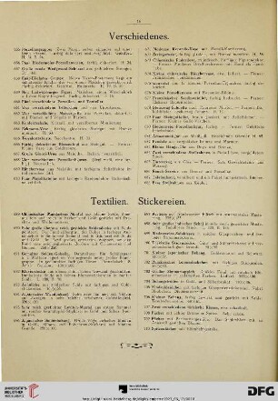 Textilien. Stickereien (Nr. 689-710)