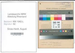 Entnazifizierung August Gross-Hardt , geb. 17.02.1902 (Gerichtsbeisitzer)