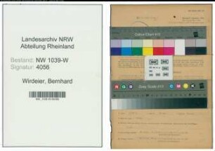 Entnazifizierung Bernhard Wirdeier , geb. 18.09.1905 (Schreiner)